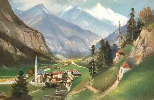 Austria Landschaft AK Heiligenblut mit Grossglockner