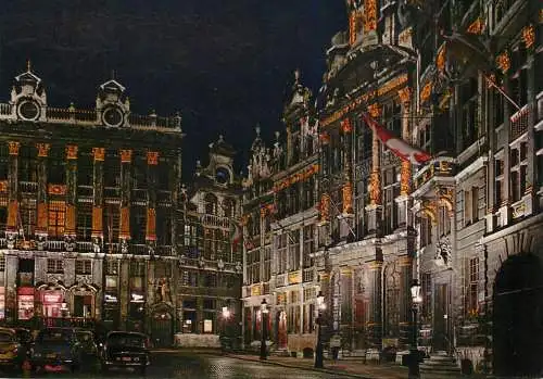 Belgium Bruxelles Grote Markt bei Nacht