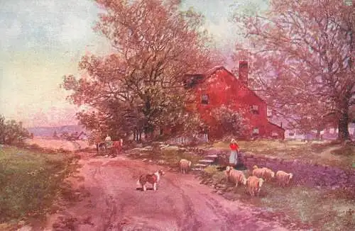 Allemagne Landschaft AK farm