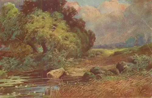 Allemagne Landschaft AK Wenau Delia pond