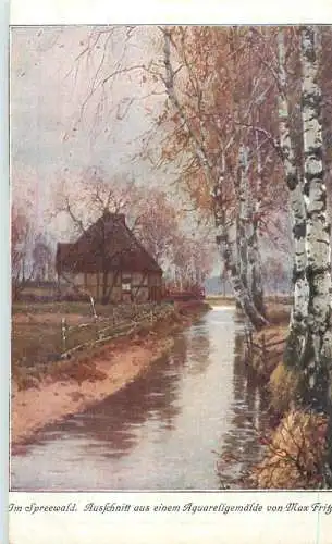Allemagne Landschaft AK im Spreewald