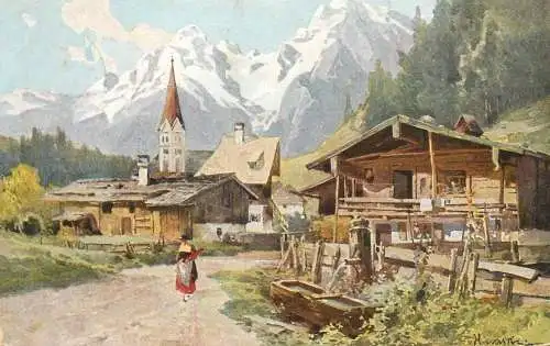 Allemagne Landschaft AK mountain village