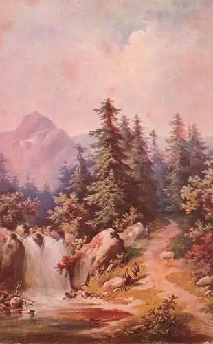 Allemagne Landschaft AK hunter in nature