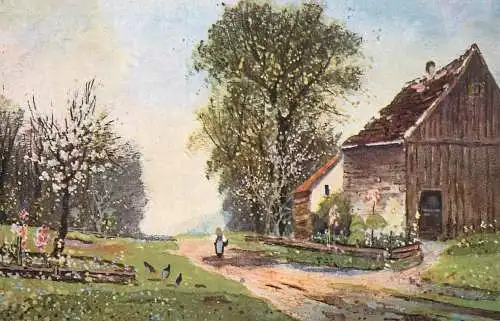 Allemagne Landschaft AK village