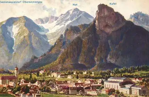 Allemagne Landschaft AK Passionsspieldorf Oberammergau