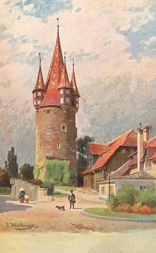 Allemagne Landschaft AK castle
