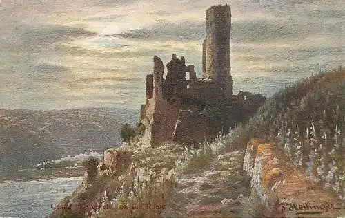 Allemagne Landschaft AK Ehrenfels castle