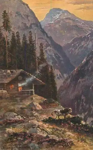Allemagne Landschaft AK chalet in the mountain