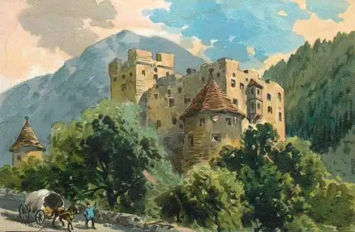 Allemagne Landschaft AK castle in the mountain