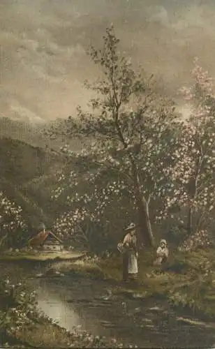 Allemagne Landschaft AK lepogravure