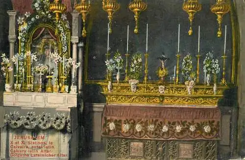 Jerusalem calvary latin altar
