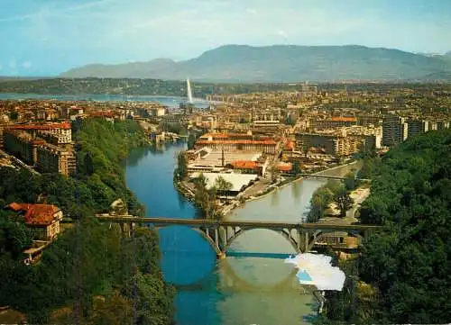 Switzerland Genève jonction du Rhone and Arve