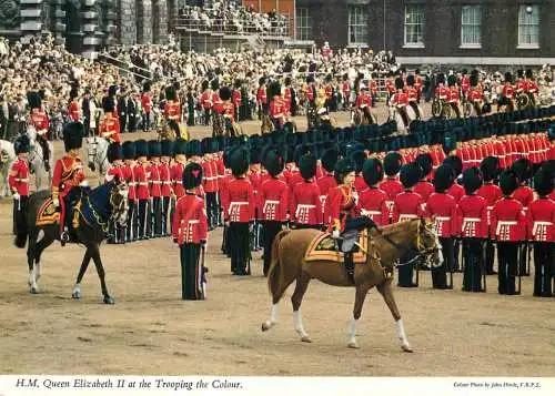 United Kingdom England London HM Queen Elizabeth trooping the colour