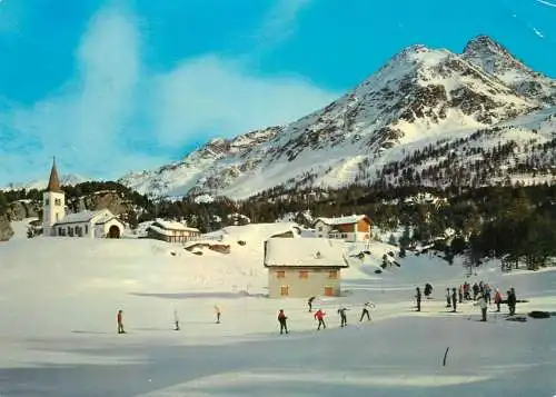 Switzerland Maloja Piz La Margna ski types and scenes