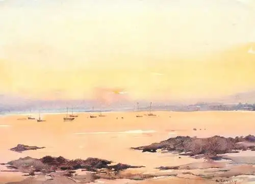 Quietude aquarelle painting Robert Tilbury signed artwork