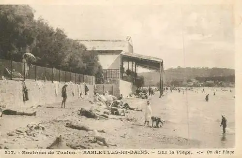 France environs de Toulon Sablettes les Bains sur la plage
