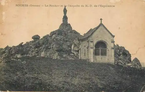 France Roches (Creuse) La Rocher et la Chapelle de N-D de l'Esperance