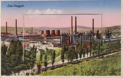 Ózd Vasgyár leporello multi views inside 1938