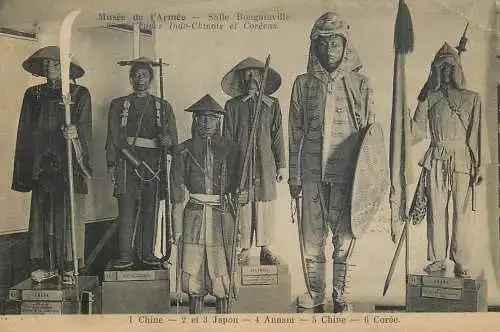 Indo-Chinese and Korean warriors types China Japan Korea army museum