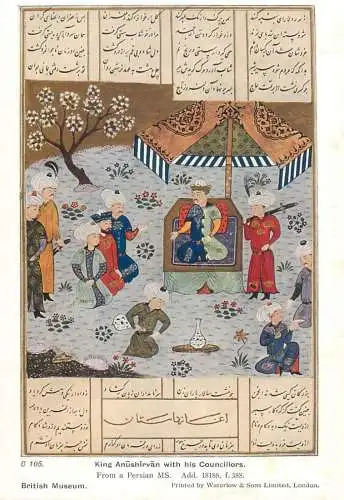 King Anushirvan with his councillors