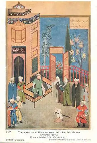 The ministers of Hormuzd plead with him for his son Khusrau Parviz