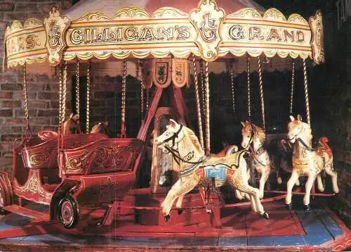 York Castle Museum Gilligan`s Grand Juvenile Galloping Ponies in Thornley Park merry-go-round