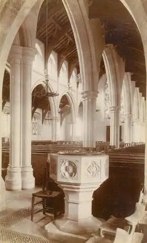 Church interior to identify photographic postcard