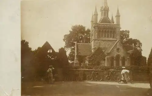 St Mildred's Church, Whippingham bicycles 1905