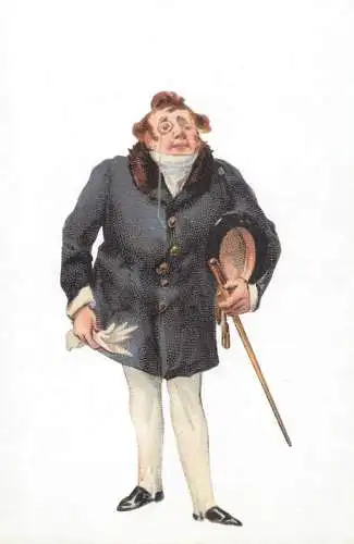 The character Mr Turveydrop from Bleak House by Charles Dickens