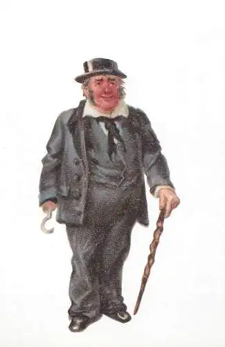 The character Captain Edw`s Cuttle from Dombey and Son by Charles Dickens