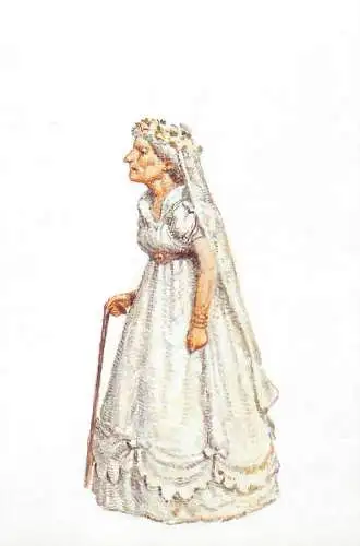 The character Miss Haversham from Great Expectations by Charles Dickens