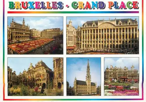 Belgium Bruxelles Grand Place multi view souvenir