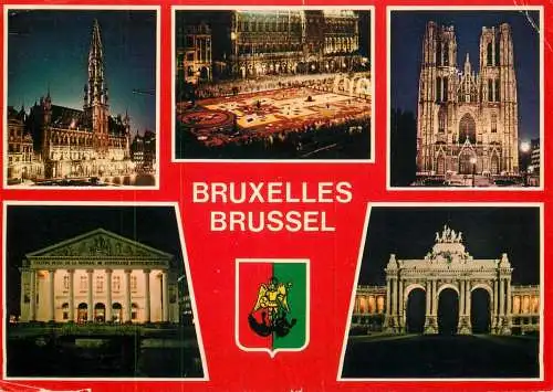 Belgium Bruxelles several nocturnal aspects