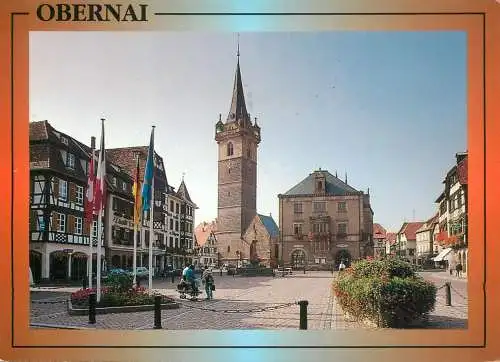France Obernai Bas Rhin Alsace Place du Marche & Kapelturm