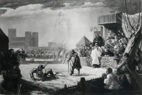 Reading museum fine art postcard - The trial by combat of Henry of Essex and Robert de Montfort - H. Morley