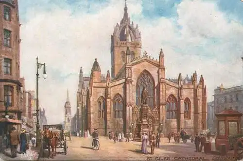 Scotland Edinburgh St Giles Cathedral "Oilette"  Raphael Tuck & Sons' Postcard