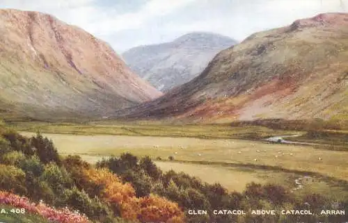 Scotland Arran Glen Catacol above Catacol Brian Gerald watercolour