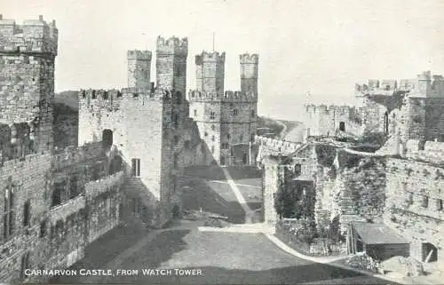 Wales Carnarvon Castle from watchtower