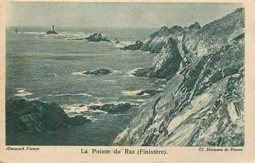 France carte postale defectueuse la pointe du Raz