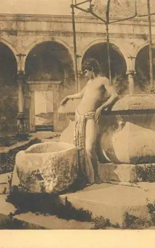 Italy Taormina fountain scene