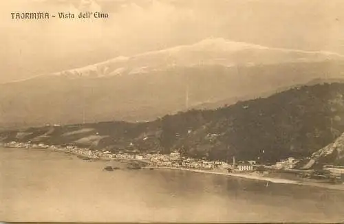 Italy Taormina Etna view