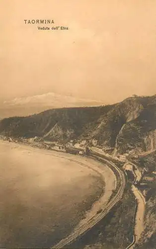 Italy Taormina view from Etna