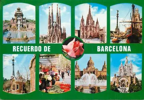 Spain Barcelona souvenir multi view