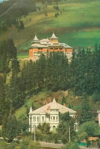 Romania Vatra Dornei vedere spre cabana Runc