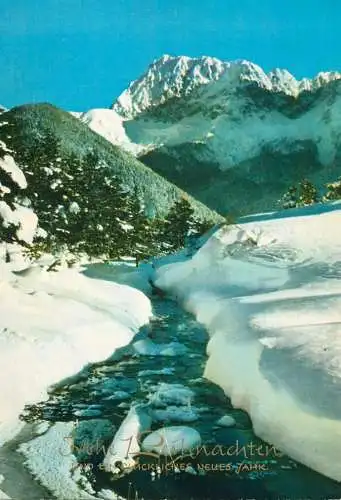 Winter Holidays Greetings picturesque mountain winter scenery