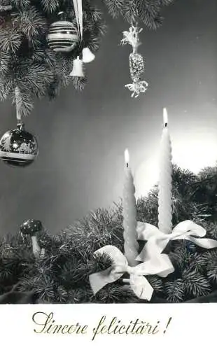 Winter Holidays heartfelt greetings decorated Christmas tree detail aspect