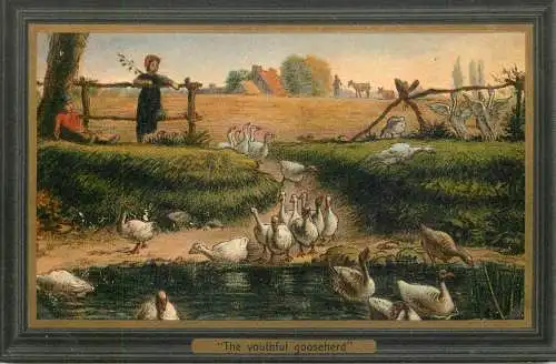 The youthful gooseherd by Millet