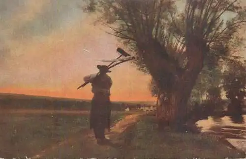 Agriculture man with scythe