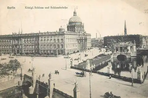Germany Berlin Konigschloss und Schlossbrucke