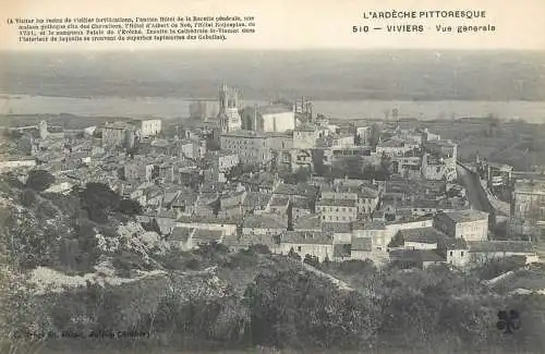 France L'Ardeche pittoresque Viviers sur Rhone vue generale